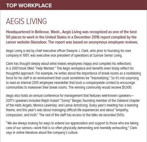Top Workplace Chart - Aegis Living