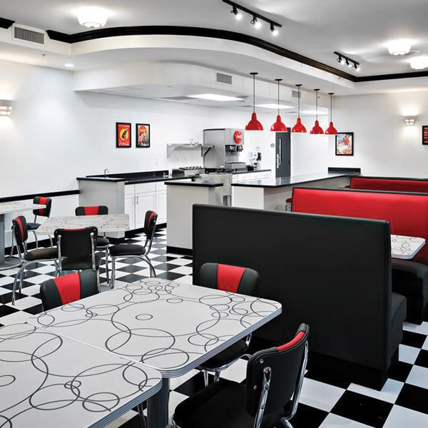 1950s style diner at Blue Harbor community