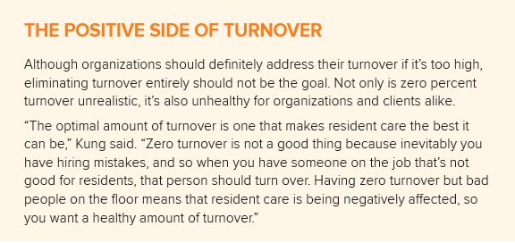 positive side of turnover chart